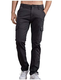 Gochange Cargo Pants for Men Relaxed Fit,Mens Work Pants Stretch Cargo, Rip Stop Mens Casual Pants Slim Fit