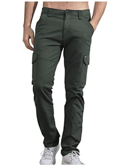 Gochange Cargo Pants for Men Relaxed Fit,Mens Work Pants Stretch Cargo, Rip Stop Mens Casual Pants Slim Fit