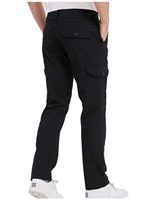 Gochange Cargo Pants for Men Relaxed Fit,Mens Work Pants Stretch Cargo, Rip Stop Mens Casual Pants Slim Fit