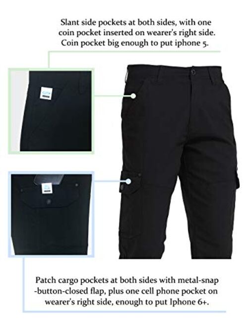 Gochange Cargo Pants for Men Relaxed Fit,Mens Work Pants Stretch Cargo, Rip Stop Mens Casual Pants Slim Fit