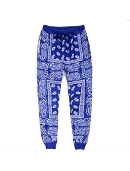 sexyliliforu Unisex Fashion Man Skateboard Loose Hip Hop Swag Bandana Jogger Pants