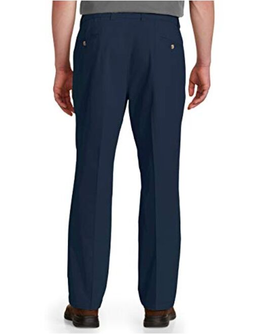 Harbor Bay by DXL Big and Tall Elastic-Waist Twill Pants