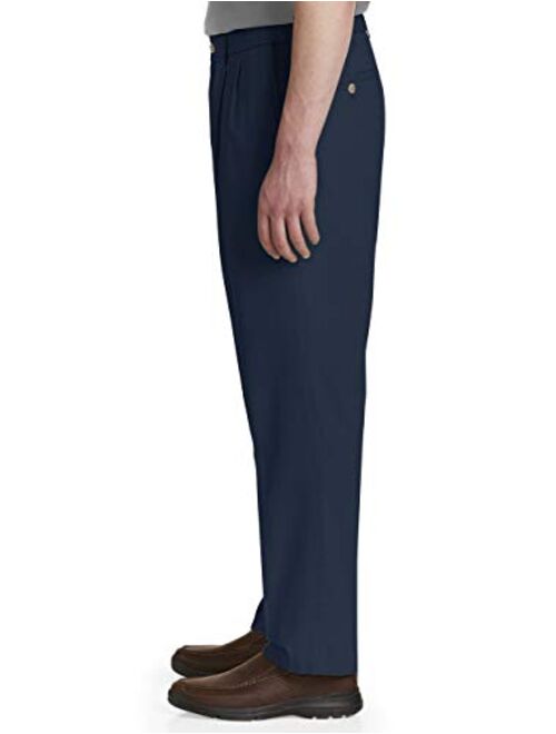 Harbor Bay by DXL Big and Tall Elastic-Waist Twill Pants