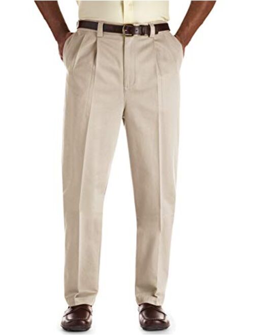 Oak Hill by DXL Big and Tall Premium Stretch Pleated Pants