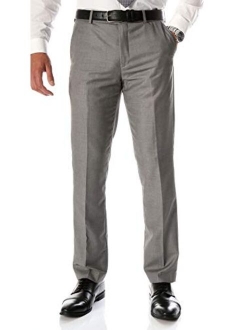 Ferrecci Men's Halo Slim Fit Flat-Front Dress Pants