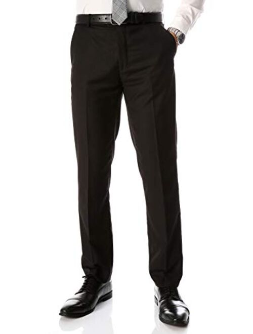 Ferrecci Men's Halo Slim Fit Flat-Front Dress Pants