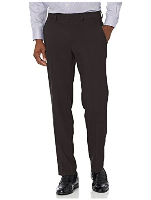 Kenneth Cole REACTION Men's Techni-Cole Mini Check Modern Fit Flat Front Dress Pant