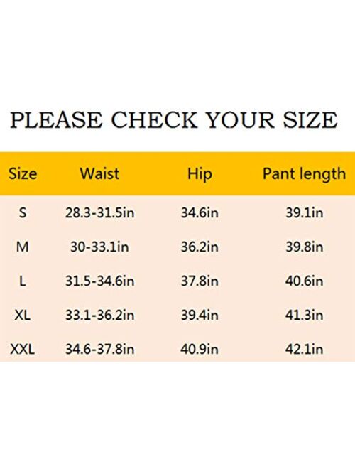 Canrulo Men's Long Casual Sport Pants Slim Fit Plaid Trousers Running Joggers Sweatpants