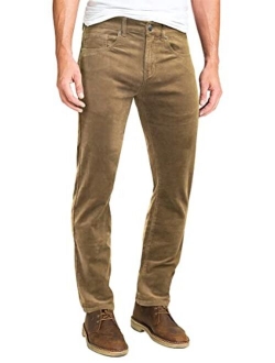 ETHANOL Men's Slim Stretchy Casual Corduroy Pant