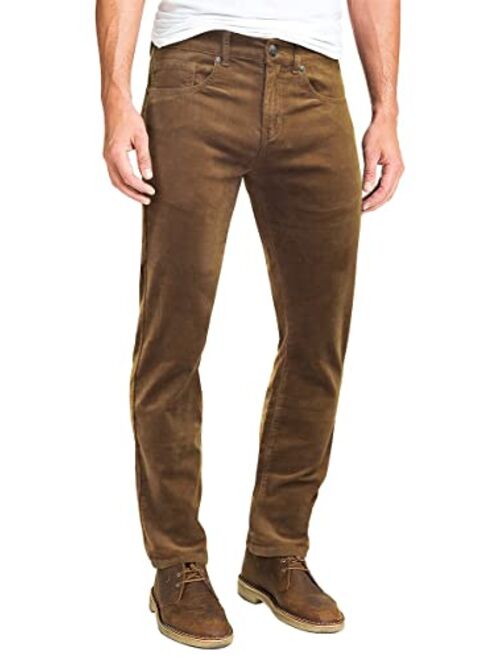 ETHANOL Men's Slim Stretchy Casual Corduroy Pant