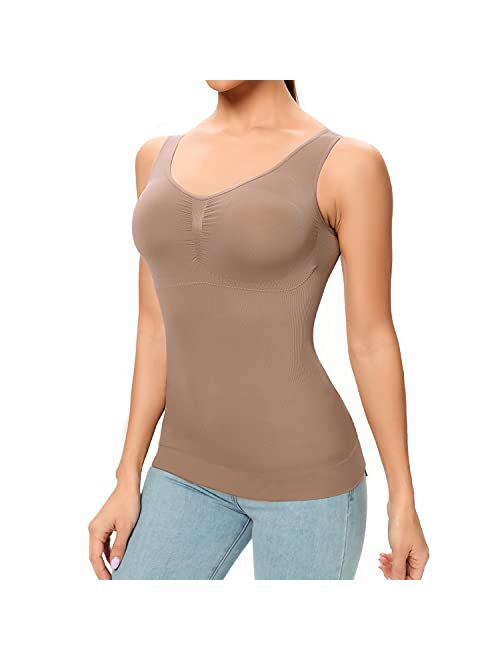 Joyshaper Women’s Shapewear Tank Top Tummy Control Cami Shaper Seamless Shaping Camisole Slimming Padded Tanks