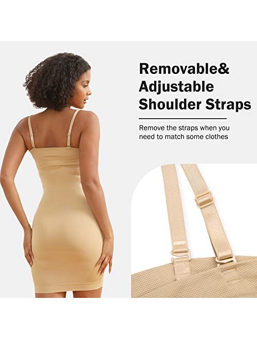 Joyshaper Strapless Shapewear Slip for Women Under Dress Women's Full Slips Dress Tummy Control Shapewear for Dresses