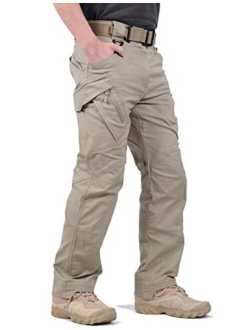 LABEYZON Men's Outdoor Work Military Tactical Pants Lightweight Rip-Stop Causal Cargo Pants Men