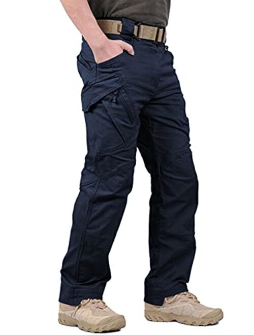 LABEYZON Men's Outdoor Work Military Tactical Pants Lightweight Rip-Stop Causal Cargo Pants Men