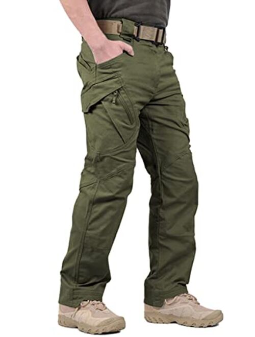 LABEYZON Men's Outdoor Work Military Tactical Pants Lightweight Rip-Stop Causal Cargo Pants Men