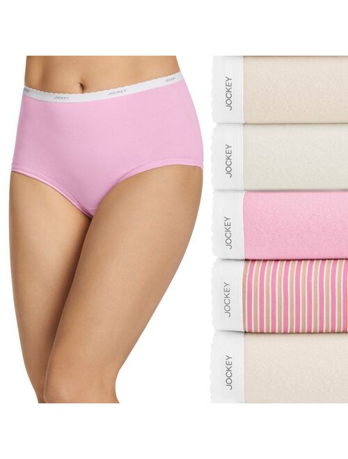 Jockey Women's Classics Cotton 5 Pack Brief Underwear 1743