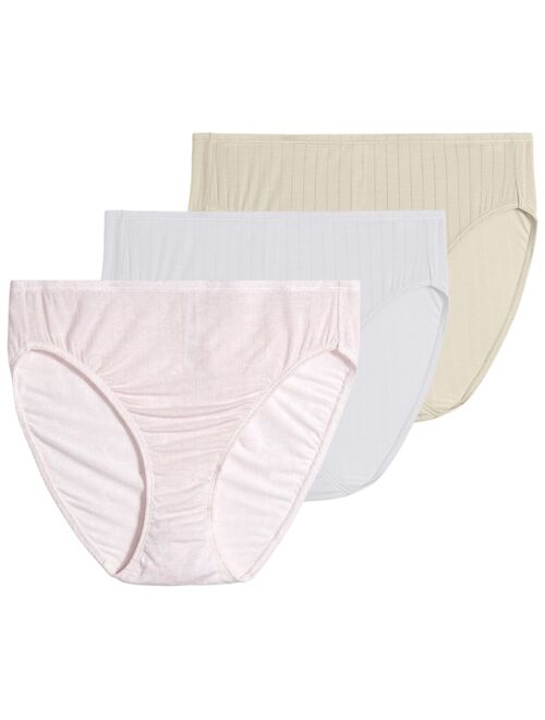 Jockey Women's 3-Pk. Supersoft Breathe Drop-Needle Knit French-Cut Brief Underwear 2371