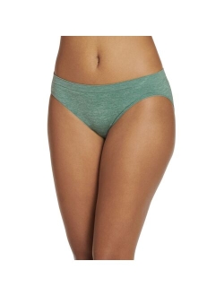 Smooth and Shine Seamfree Heathered Bikini Underwear 2186, available in extended sizes