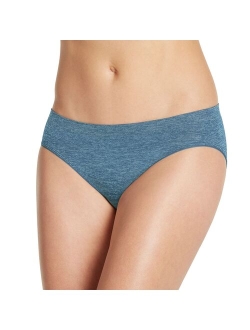 Smooth and Shine Seamfree Heathered Bikini Underwear 2186, available in extended sizes