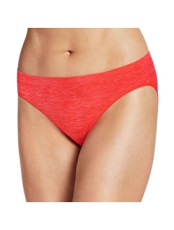 Smooth and Shine Seamfree Heathered Bikini Underwear 2186, available in extended sizes