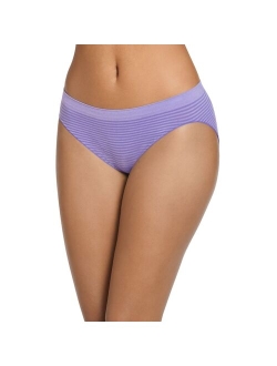 Smooth and Shine Seamfree Heathered Bikini Underwear 2186, available in extended sizes