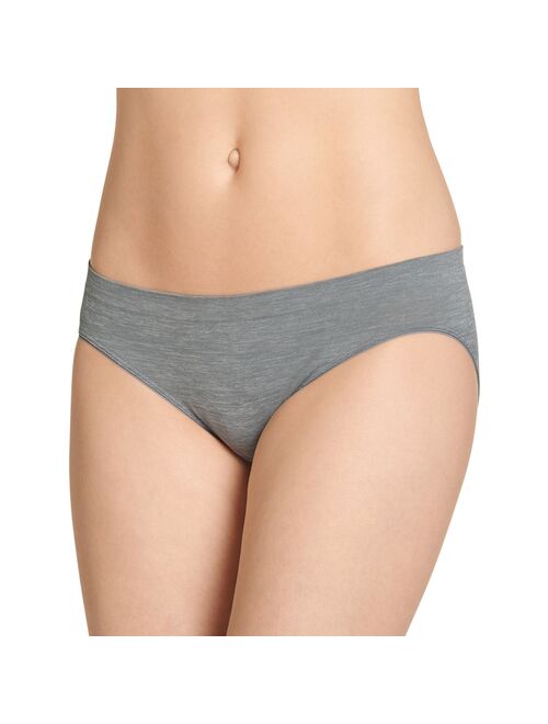 Jockey Smooth and Shine Seamfree Heathered Bikini Underwear 2186, available in extended sizes