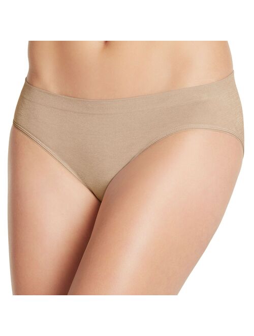 Jockey Smooth and Shine Seamfree Heathered Bikini Underwear 2186, available in extended sizes