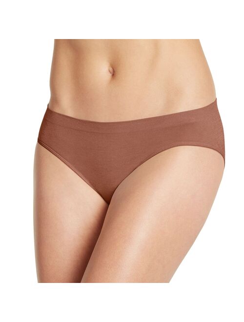 Jockey Smooth and Shine Seamfree Heathered Bikini Underwear 2186, available in extended sizes