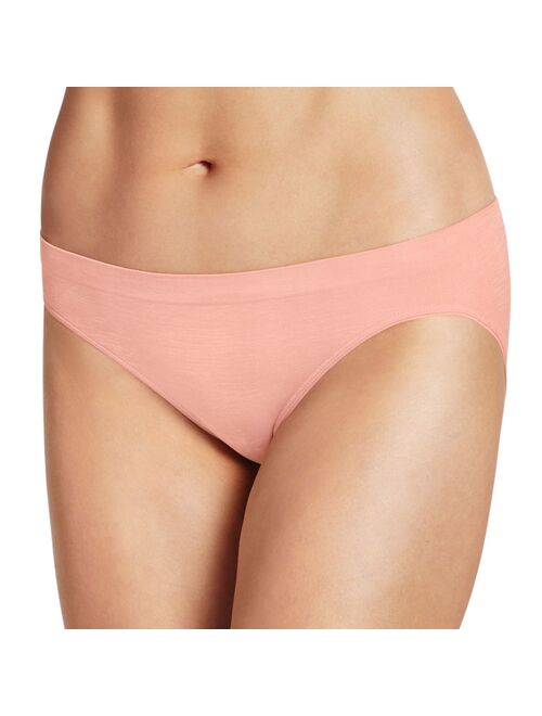 Jockey Smooth and Shine Seamfree Heathered Bikini Underwear 2186, available in extended sizes