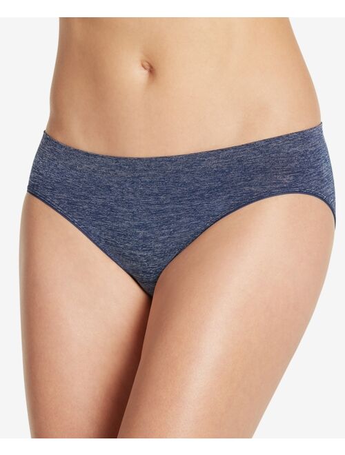 Jockey Smooth and Shine Seamfree Heathered Bikini Underwear 2186, available in extended sizes