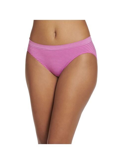 Jockey Smooth and Shine Seamfree Heathered Bikini Underwear 2186, available in extended sizes