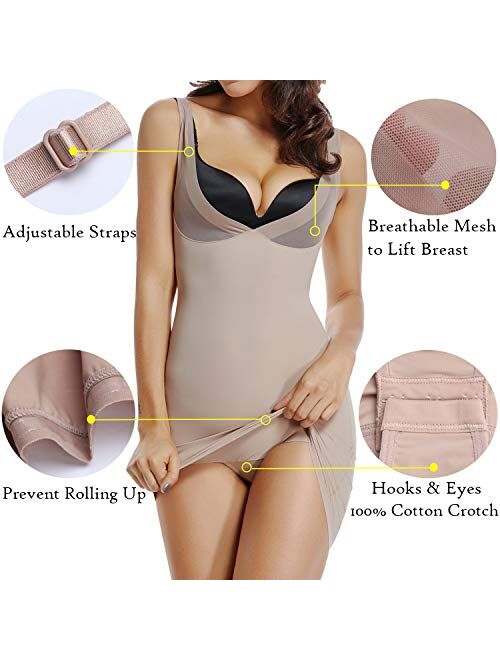 Joyshaper Full Slips for Women Under Dresses Tummy Control Dress Slip Shapewear Seamless Body Shaper Cami