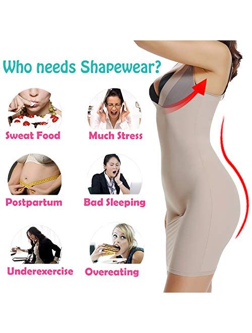 Joyshaper Full Slips for Women Under Dresses Tummy Control Dress Slip Shapewear Seamless Body Shaper Cami