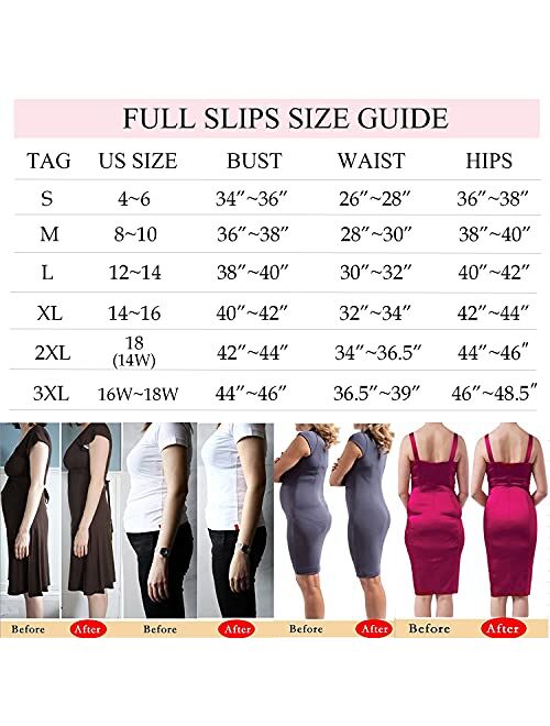 Joyshaper Full Slips for Women Under Dresses Tummy Control Dress Slip Shapewear Seamless Body Shaper Cami