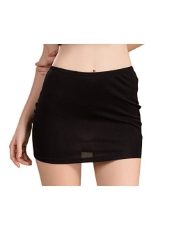 Colorful Silk CLC Women's Half Slips Mulberry Silk Knitted Underskirt Anti-Exposure