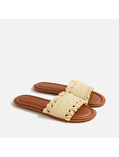 J.Crew Sorrento woven sandals with raffia fringe