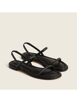 Menorca padded slingback sandals in leather