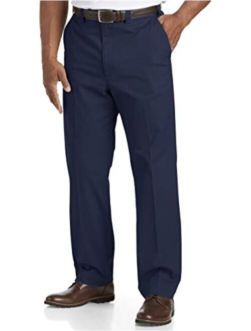 Oak Hill by DXL Big and Tall Straight-Fit Waist-Relaxer Stretch Twill Pants