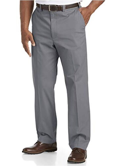 Oak Hill by DXL Big and Tall Straight-Fit Waist-Relaxer Stretch Twill Pants