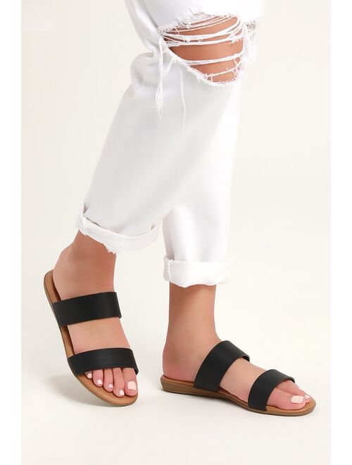 Lulus Oona White Slide Sandals