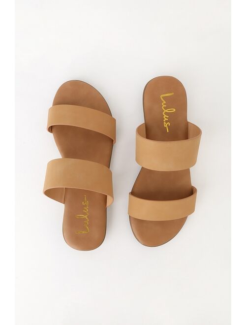 Lulus Oona White Slide Sandals