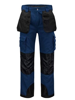 Kolossus Mens Strength Utility Cargo Work Pant - 12 Pockets and PE Reinforced Knees Tactical Pants