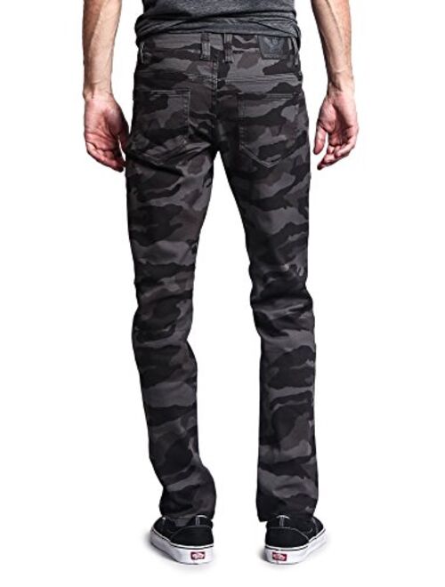 Victorious Mens Camouflage Skinny Fit Jeans