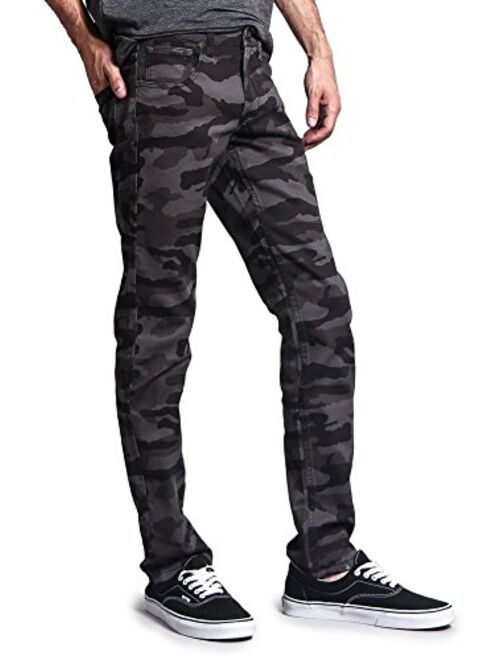 Victorious Mens Camouflage Skinny Fit Jeans