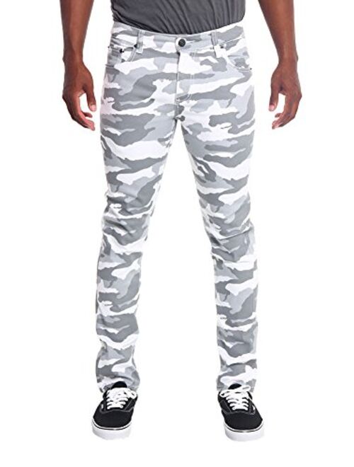 Victorious Mens Camouflage Skinny Fit Jeans