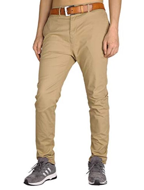 THE AWOKEN Slim Fit Dress Pants for Men Khaki Chinos