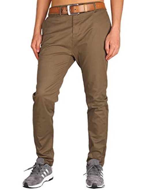 THE AWOKEN Slim Fit Dress Pants for Men Khaki Chinos