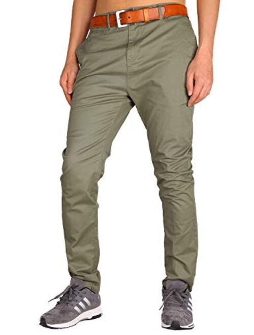 THE AWOKEN Slim Fit Dress Pants for Men Khaki Chinos