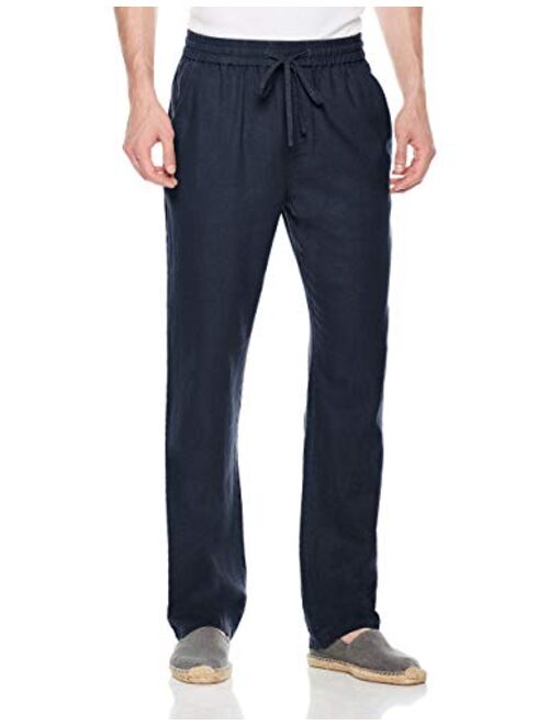 Ross&Freckle Men's Breathable Drawstring Casual Comfy Long Pants for Vacation Or Daily Wearing