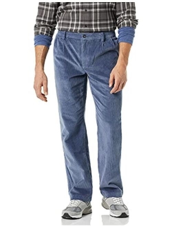 Men's Pleated Classic-fit Stretch Corduroy Chino Pant